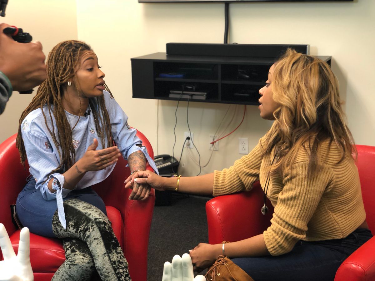 LaTavia Roberson In The Radio One Charlotte Social Studios