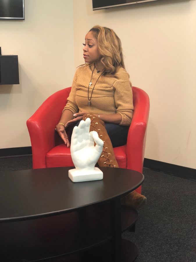 LaTavia Roberson In The Radio One Charlotte Social Studios