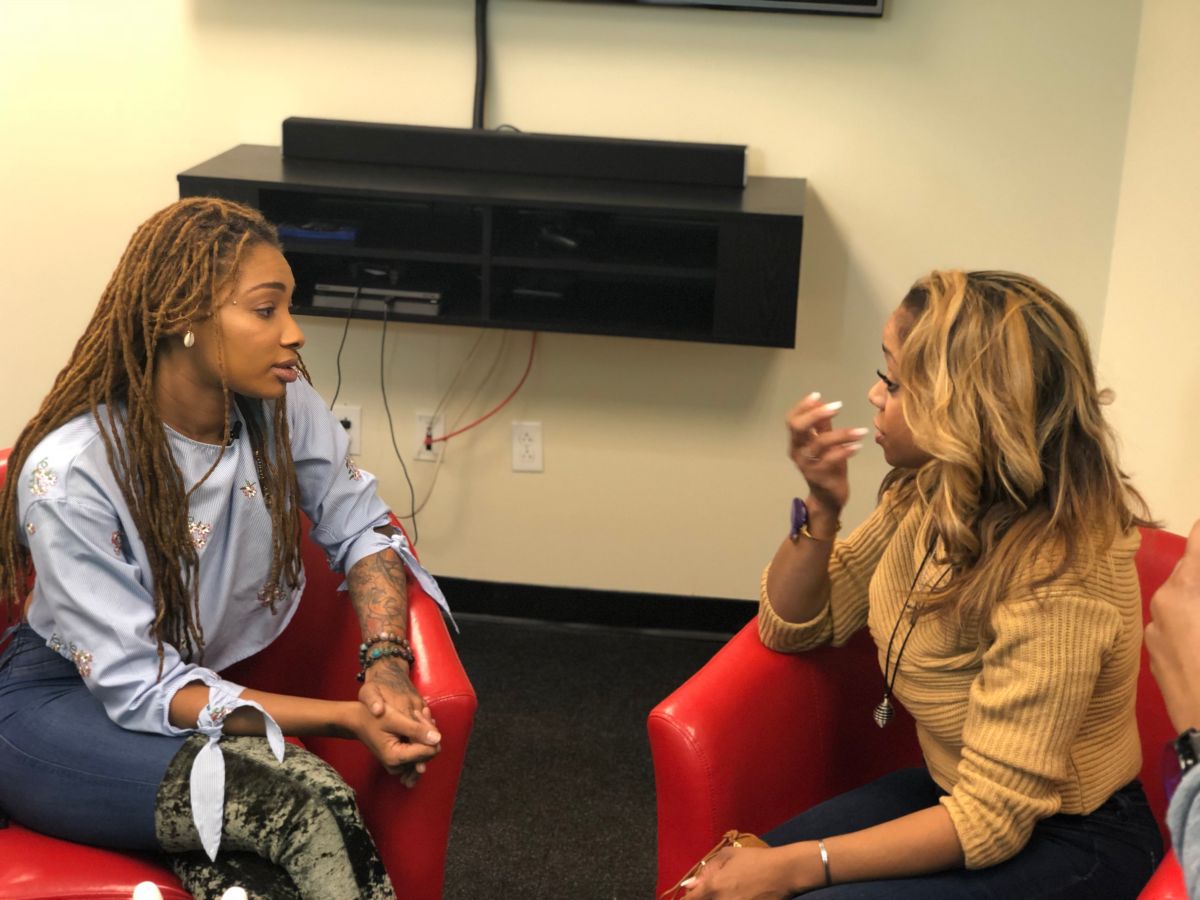LaTavia Roberson In The Radio One Charlotte Social Studios