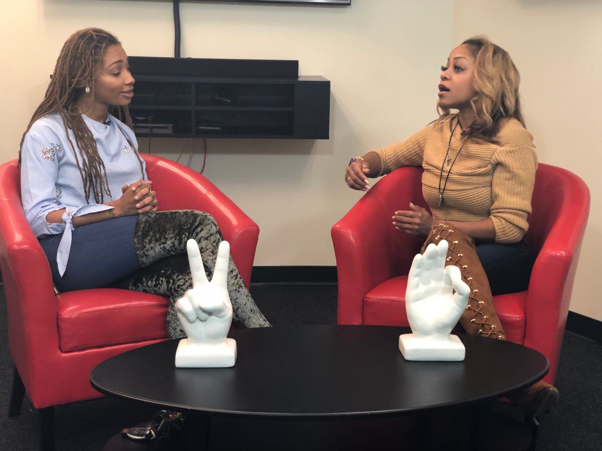 LaTavia Roberson In The Radio One Charlotte Social Studios