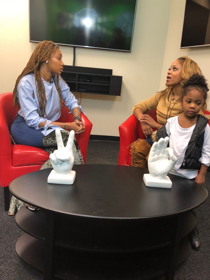 LaTavia Roberson In The Radio One Charlotte Social Studios
