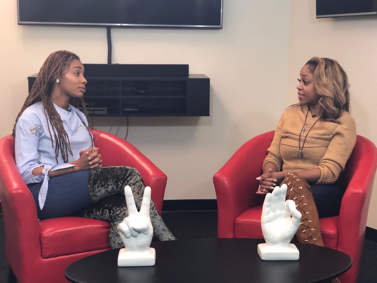 LaTavia Roberson In The Radio One Charlotte Social Studios