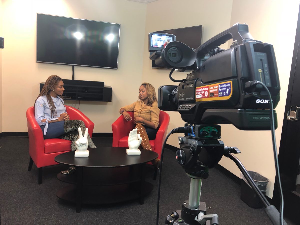 LaTavia Roberson In The Radio One Charlotte Social Studios