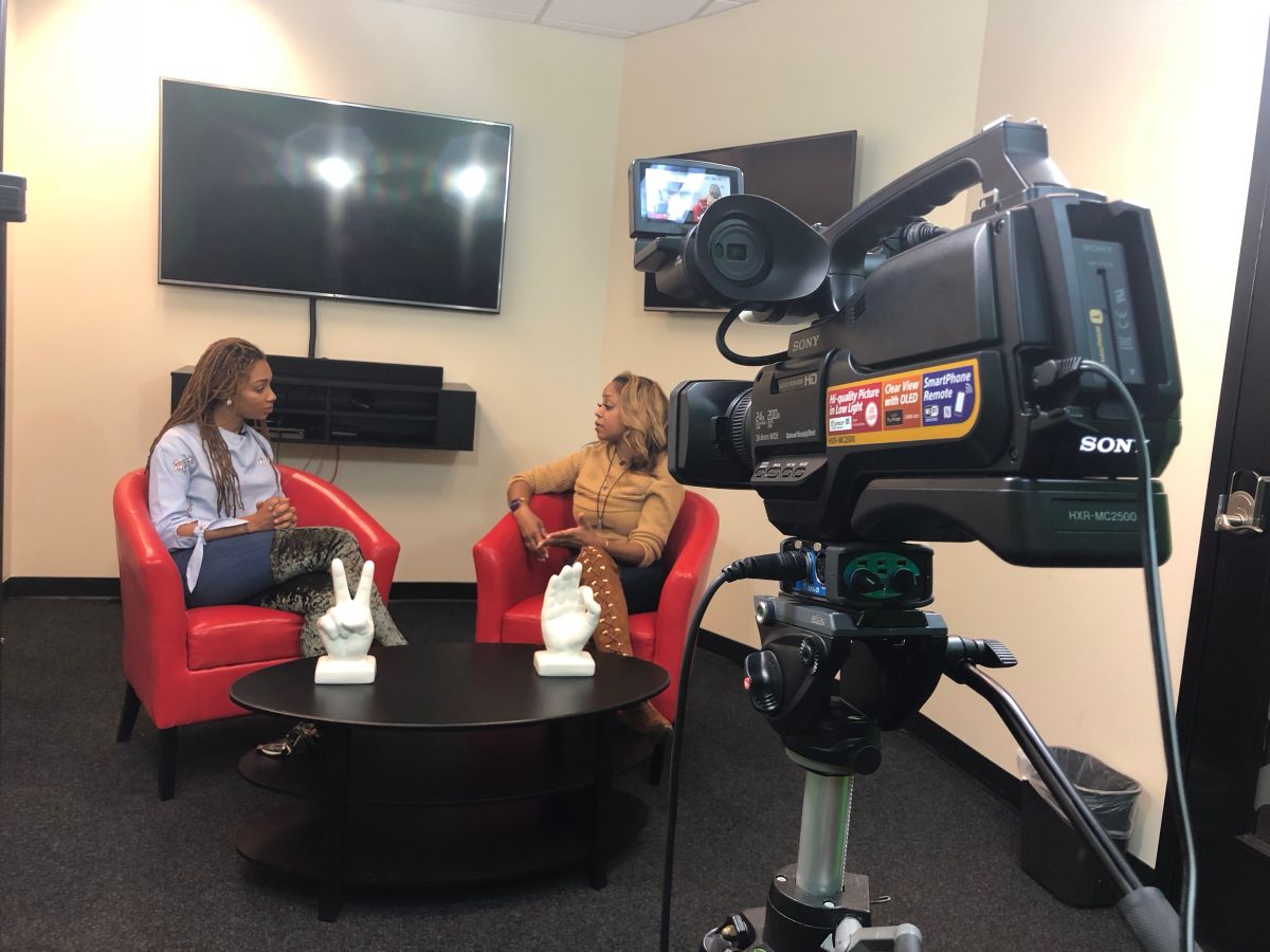LaTavia Roberson In The Radio One Charlotte Social Studios